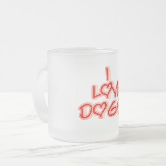Tasse Givré L'amour des coeurs I poursuit des T-shirts et des (Devant gauche)