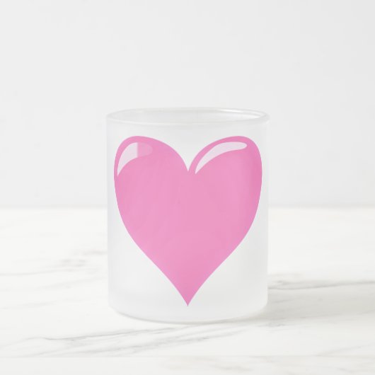 Tasse Givré L'amour du coeur rose (Centre)