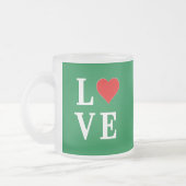 Tasse Givré L'AMOUR et le coeur verts (Gauche)