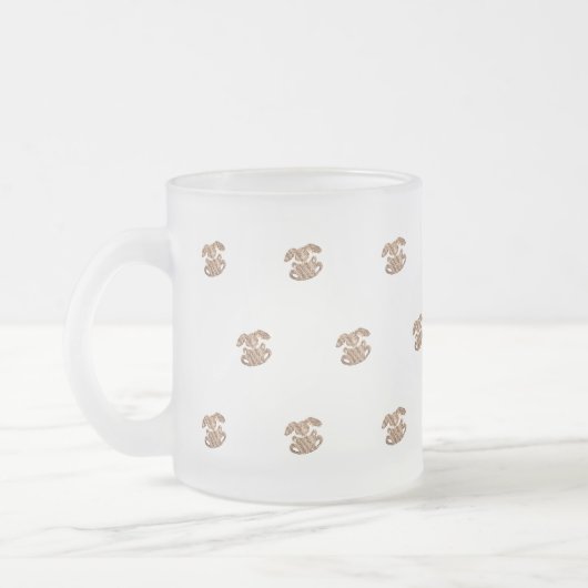Tasse Givré Lapin de Pâques Elegant Motif d'or look (Gauche)