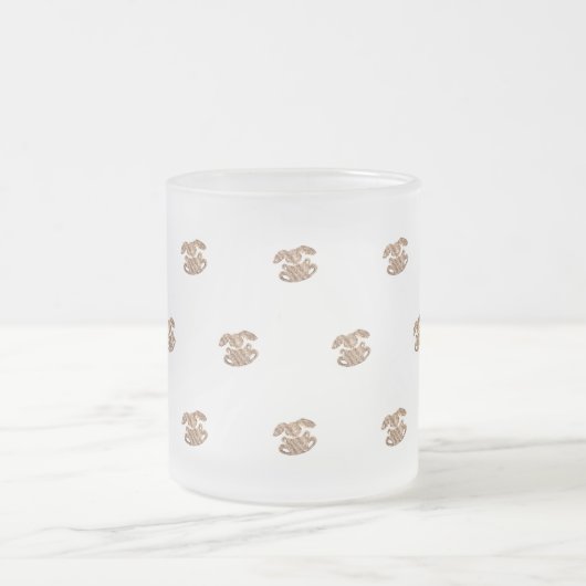 Tasse Givré Lapin de Pâques Elegant Motif d'or look (Centre)
