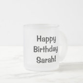 Tasse Givré Le glaçage de rose de beignet d'anniversaire (Devant droit)