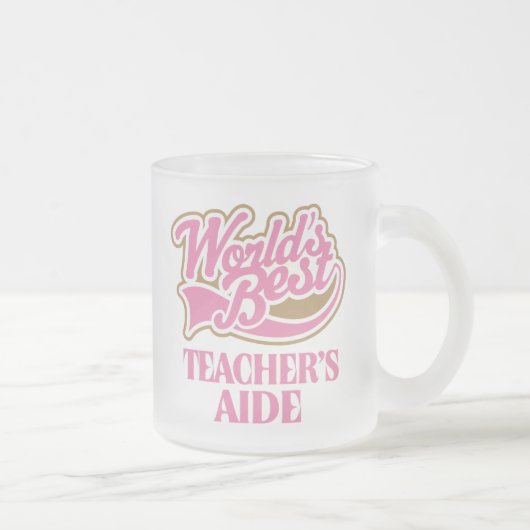 Tasse Givré Le meilleur aide de professeurs des mondes roses (Droit)