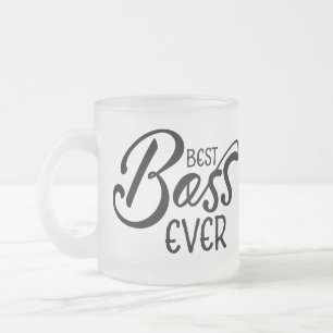 Tasse Givré Le meilleur café de patron de cadeau jamais -