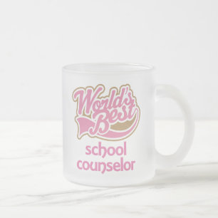 Tasse Givré Le meilleur conseiller d'école des mondes roses