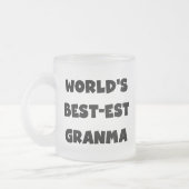 Tasse Givré Le Meilleur-est Granma du monde noir et blanc (Gauche)