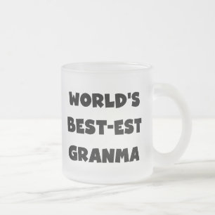Tasse Givré Le Meilleur-est Granma du monde noir et blanc