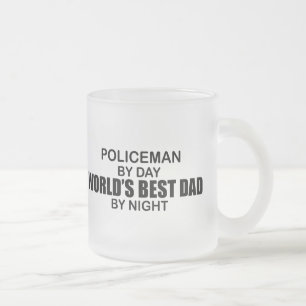 Tasse Givré Le meilleur papa du monde - policier