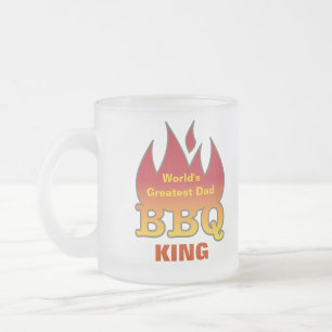 Tasse Givré Le plus grand papa BBQ KING du monde
