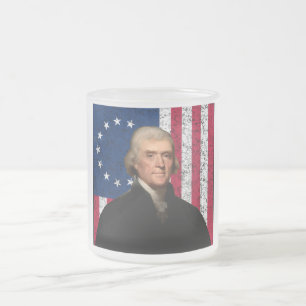 Tasse Givré Le Président Jefferson et le drapeau américain
