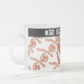 Tasse Givré Le volleyball orange | personnalisent (Gauche)