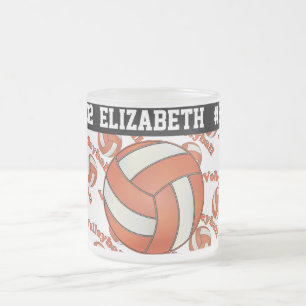 Tasse Givré Le volleyball orange personnalisent