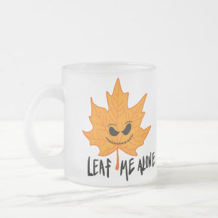 Tasse Givré Leaf me seul automne automne automne éffrayant crâ