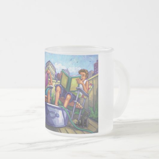 Tasse Givré Lecture en été (Devant droit)
