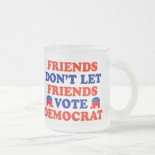 Tasse Givré Les amis ne laissent pas le vote Démocrate d'amis