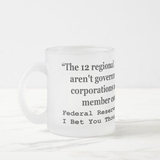 Tasse Givré Les banques fédérales de réserve ne sont pas (Gauche)