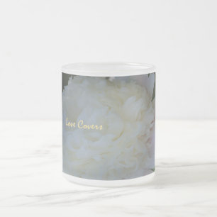 Tasse Givré Les couvertures d'amour de fleur de pivoines ont
