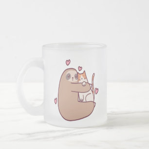 Tasse Givré Les fentes et les chats sont les meilleurs amis