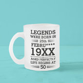 Tasse Givré Les légendes personnalisées sont nées à la date Mo