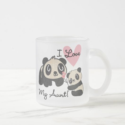Tasse Givré Les pandas I aiment ma tante (Droit)