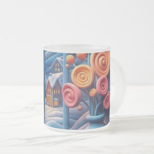 Tasse Givré L'étreinte de l'hiver (Devant droit)
