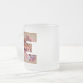 Tasse Givré LETTRE INITIALE Florale Rustique E MONogramme (Devant gauche)