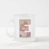 Tasse Givré LETTRE INITIALE Florale Rustique E MONogramme (Gauche)