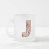 Tasse Givré LETTRE INITIALE Florale Rustique J Monogramme (Gauche)