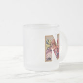 Tasse Givré LETTRE INITIALE Florale Rustique N MONogramme (Devant droit)