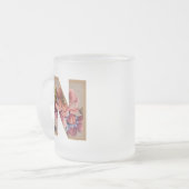 Tasse Givré LETTRE INITIALE Florale Rustique N MONogramme (Devant gauche)