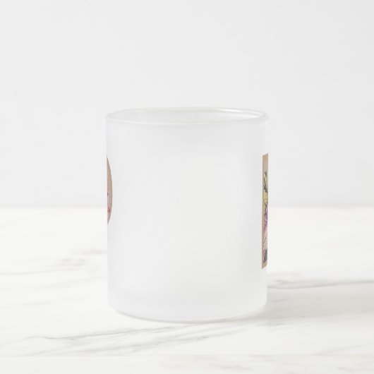 Tasse Givré LETTRE INITIALE Florale Rustique P MONogramme (Centre)