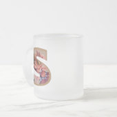 Tasse Givré LETTRE INITIALE Florale Rustique S MONogramme (Devant gauche)