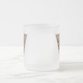 Tasse Givré LETTRE INITIALE Florale Rustique V MONogramme (Centre)