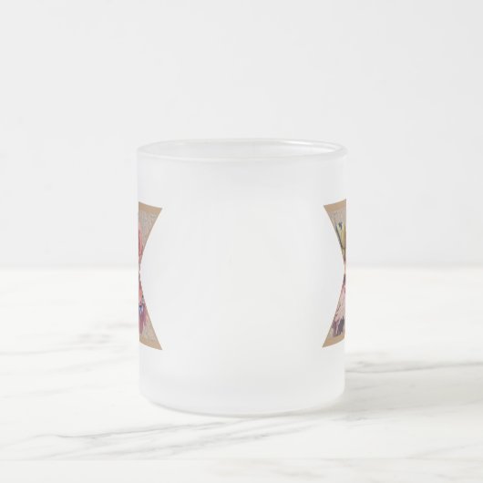 Tasse Givré LETTRE INITIALE Florale Rustique X MONogramme (Centre)