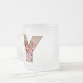Tasse Givré LETTRE INITIALE Florale Rustique Y MONogramme (Devant gauche)
