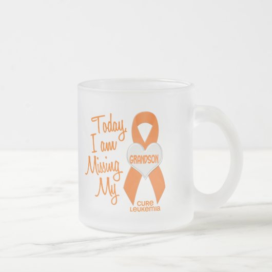 Tasse Givré Leucémie manquant mon petit-fils 1 (Droit)