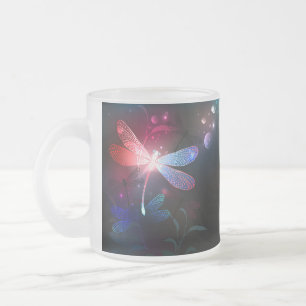 Tasse Givré libellule rouge brillante