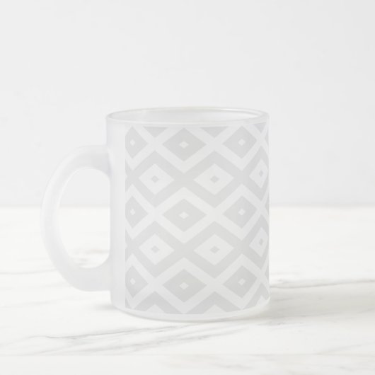 Tasse Givré Light grey and white diamond pattern (Gauche)