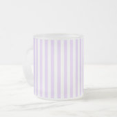 Tasse Givré Lilac violet et blanc bonbons rayures (Devant gauche)