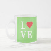 Tasse Givré Lime Green LOVE Design moderne (Gauche)