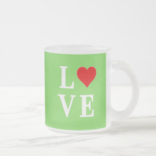 Tasse Givré Lime Green LOVE Design moderne