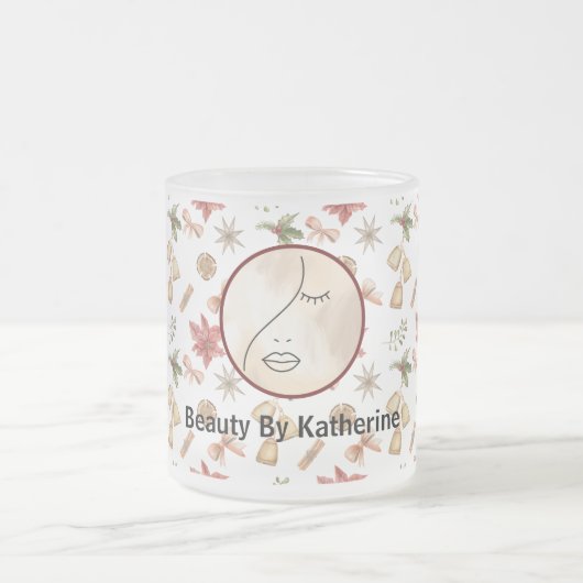 Tasse Givré Logo Abstrait moderne femme beauté visage femme (Centre)