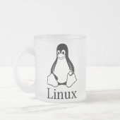 Tasse Givré Logo de Linux avec Tux le pingouin de Linux (Gauche)