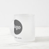 Tasse Givré Logo et texte simple pour Entreprise (Devant gauche)