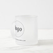 Tasse Givré Logo simple et promotion de l'entreprise textuelle (Devant gauche)