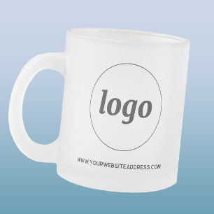 Tasse Givré Logo simple et promotion de l'entreprise textuelle