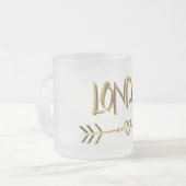 Tasse Givré Londres Royaume-Uni Love Gold Typographie Texte él (Devant gauche)