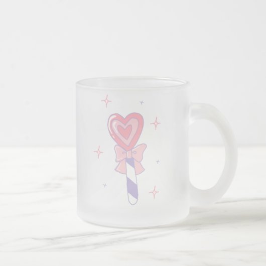 Tasse Givré Lucette mignonne de coeur (Droit)