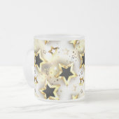 Tasse Givré Lumière transparente avec étoiles or (Devant gauche)