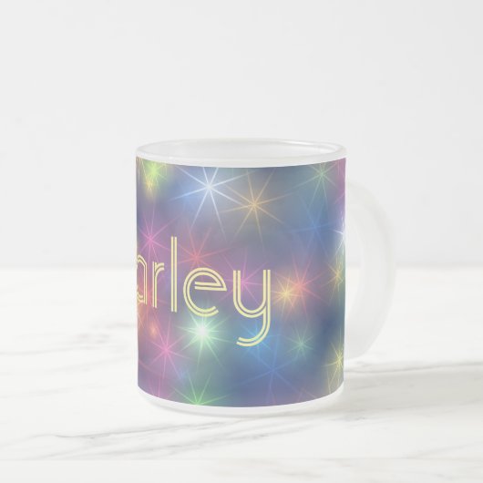 Tasse Givré Lumières Sparkly Bokeh personnalisées (Devant droit)